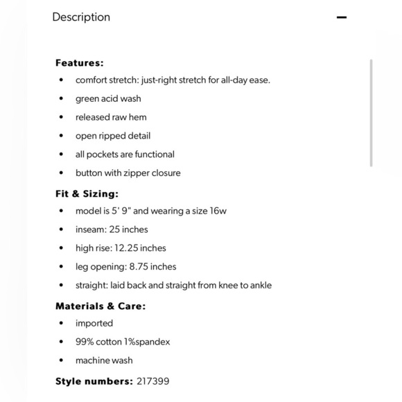 “MAURICES” Plus Size 24W Acid Green Ripped Jeans NWOT 🏷️​ - Picture 9 of 9